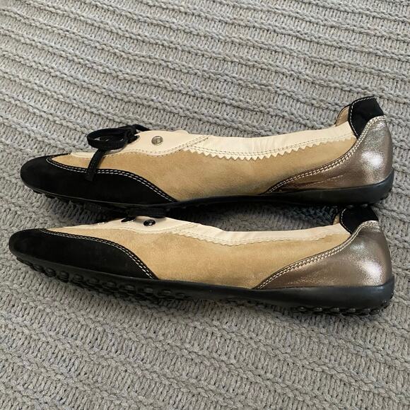 Tod's Suede Leather Ballet Flats Size  EU 40 US 10 Clean Girl Career Minimalist - Picture 7 of 10